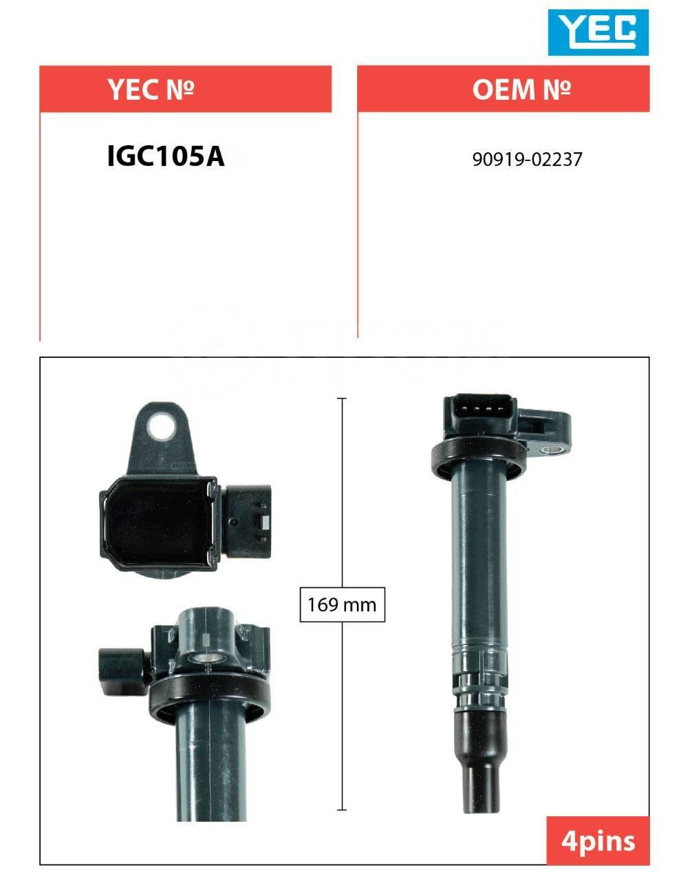 Катушки Зажигания IGC105A YEC /2RZ,  3RZ/