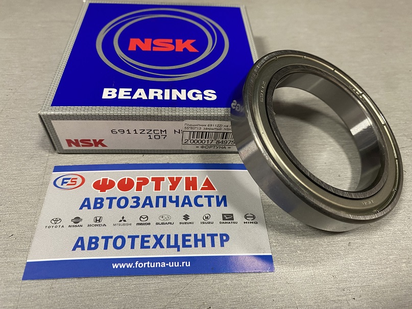 Подшипник 6911ZZ (55*80*13) NSK /муфты задн. редуктора/закрый металл/
