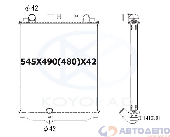 Радиатор PL012365A KOYORAD /DYNA ('04-) S05D,  M/T,  XZU306/