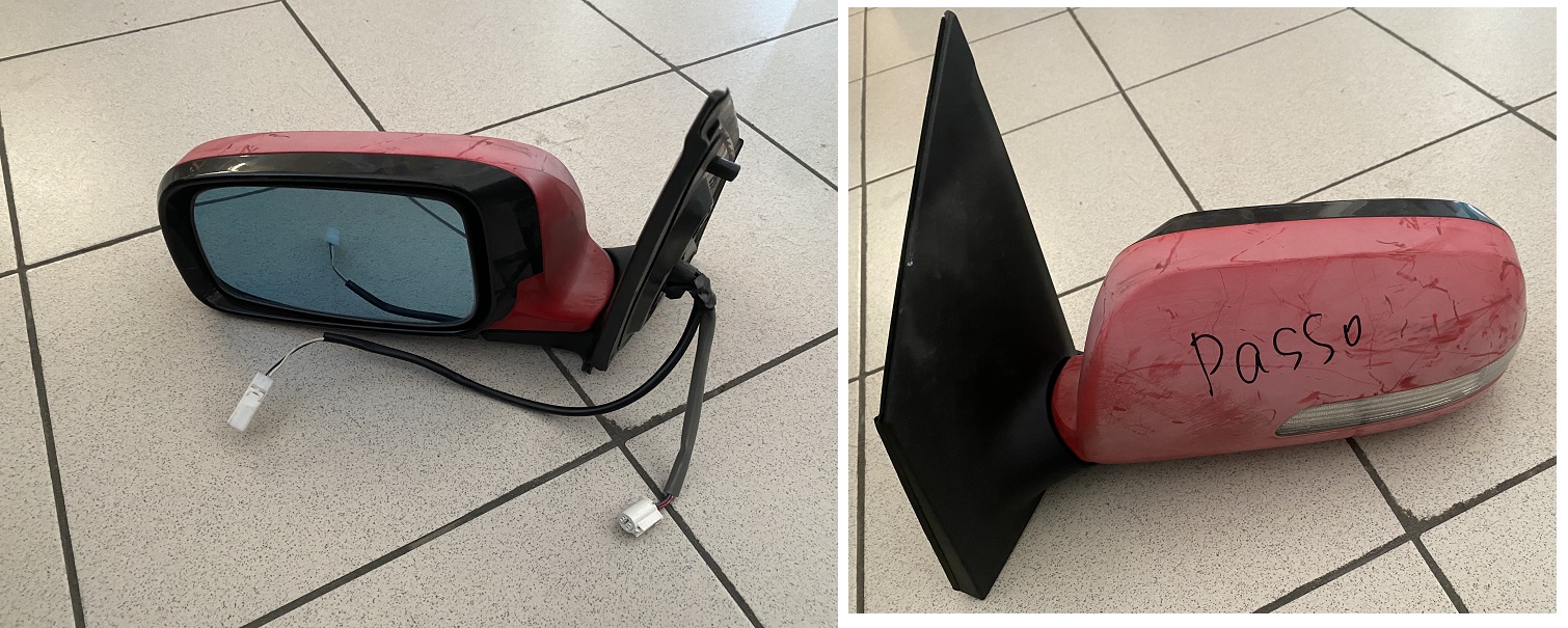 Зеркало TOY PASSO KGC10 LH /7пр. красное / с повторителем 8079/8081