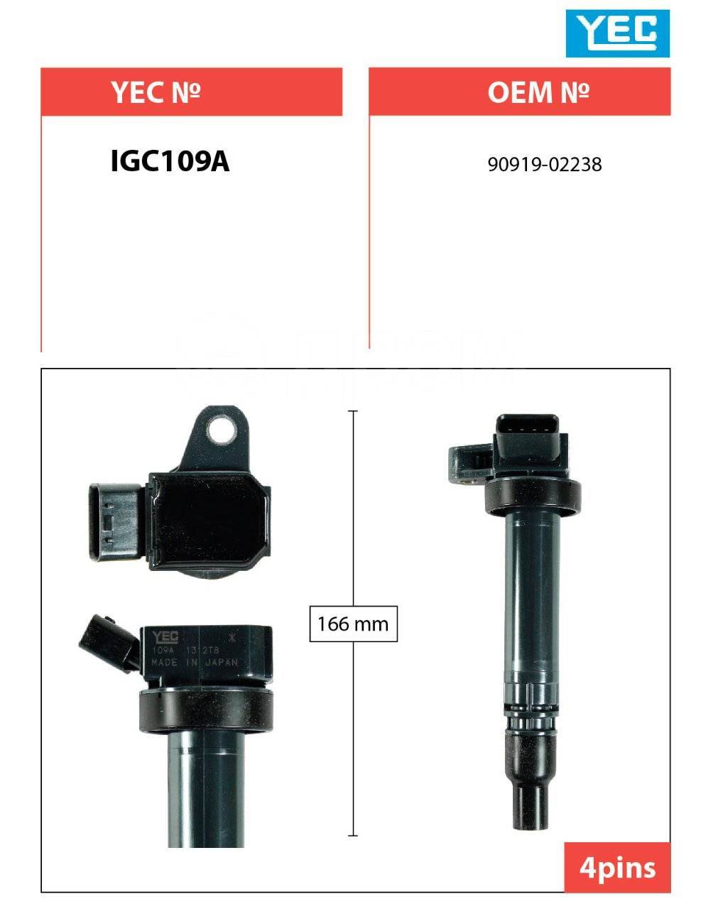 Катушки Зажигания IGC109A YEC /2ZZGE '99-/