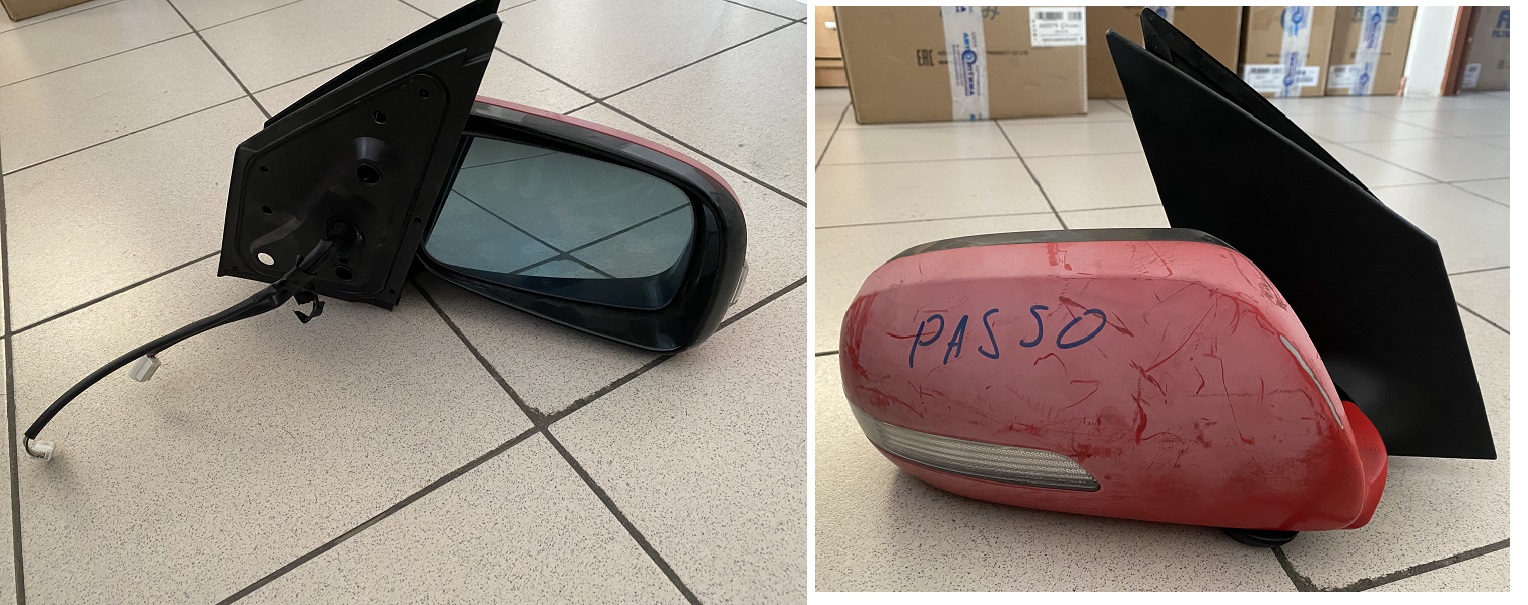 Зеркало TOY PASSO KGC10 RH /7пр. красное / с повторителем 8079/8081