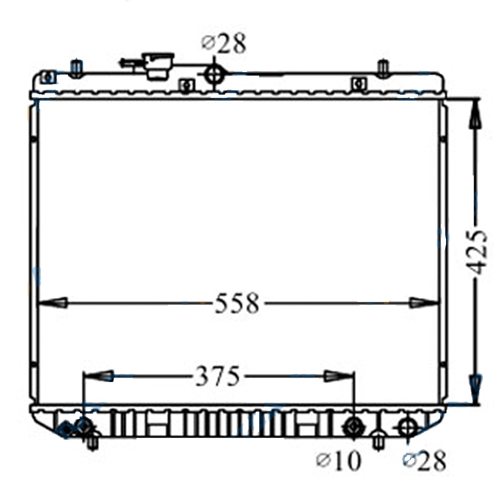 Радиатор DA-0045-26 /DAIHATSU TERIOS 1997-2000  HC-EJ,  AT,  EJ100G,  GFJ100G / ADR