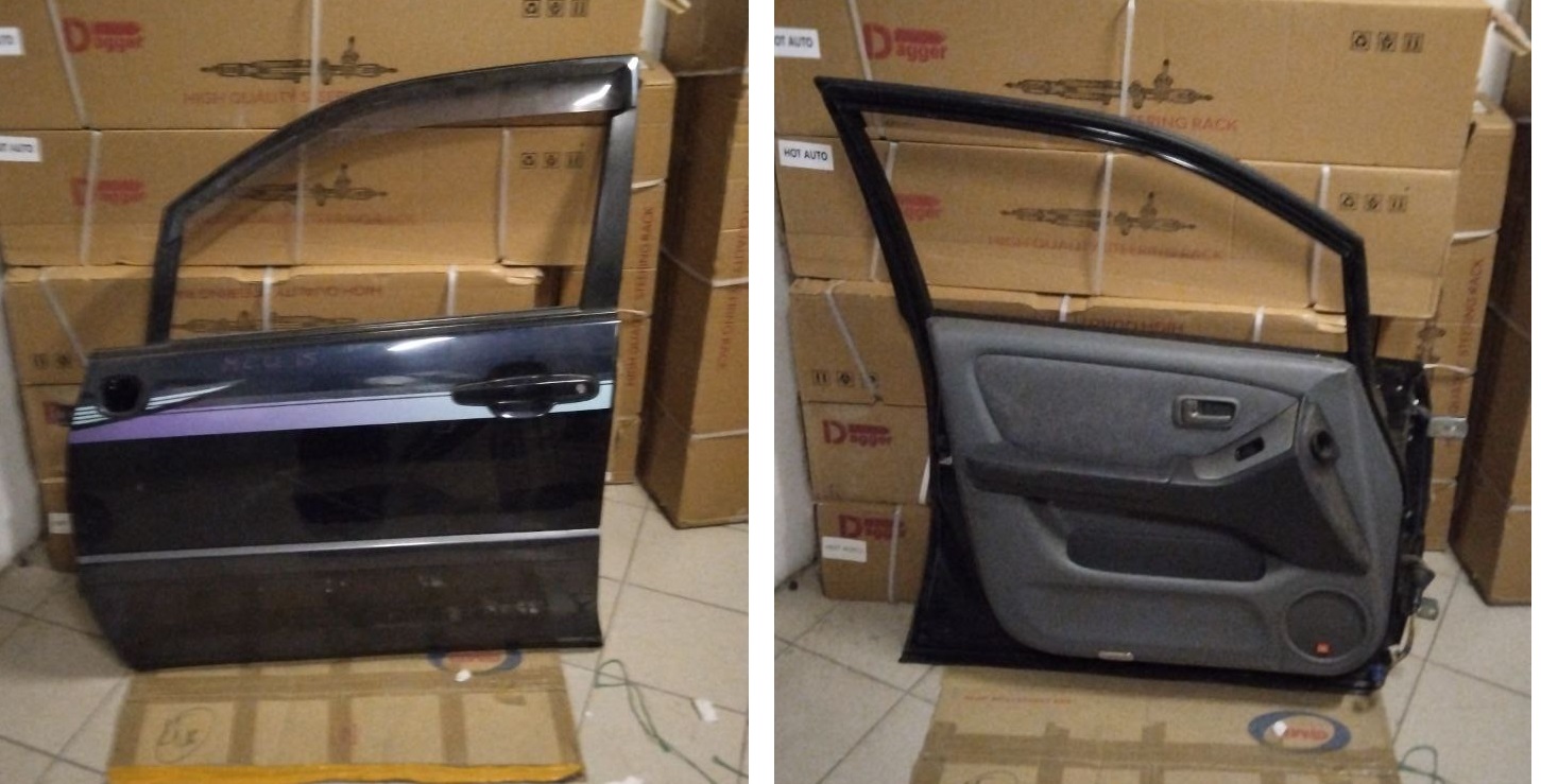 Дверь TOY HARRIER MCU15 (тём-синее) '98 FRONT LH [б/у]