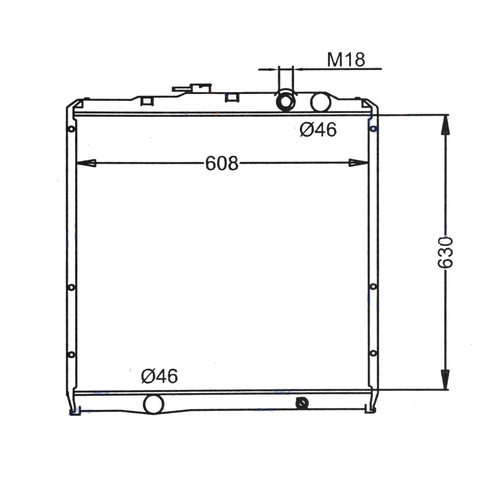 Радиатор MI-0137-48-K ADR /MT 6D15,  6D16,  6D17,  6M60 FUSO FIGHTER '92-/