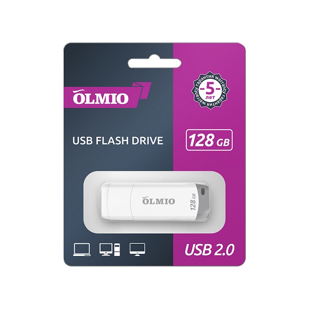 USB флеш накопитель 128GB,  U-181,  USB2.0,  OLMIO