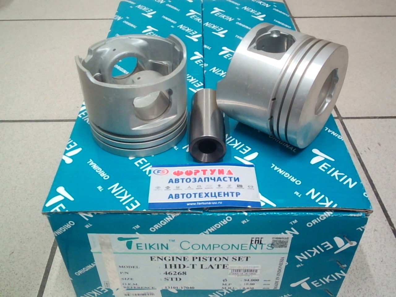 Поршня 1HD-T LATE STD 46268 [13101-17040] 94/2-2-4 d=33 TEIKIN (комплект 6 шт.)