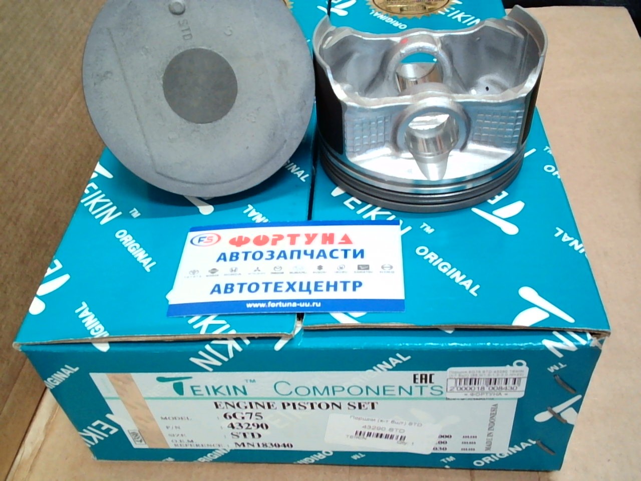 Поршня 6G75 STD 43290 TEIKIN (к-т 6шт)  /PAJERO '96-/