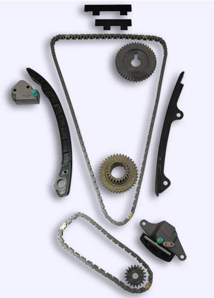 Комплект цепи ГРМ Nissan QR20DE,  QR25DE /N147B/ OSK (ДЛЯ МОДИФИКАЦИИ С БАЛАНСИРОМ) (11д.)