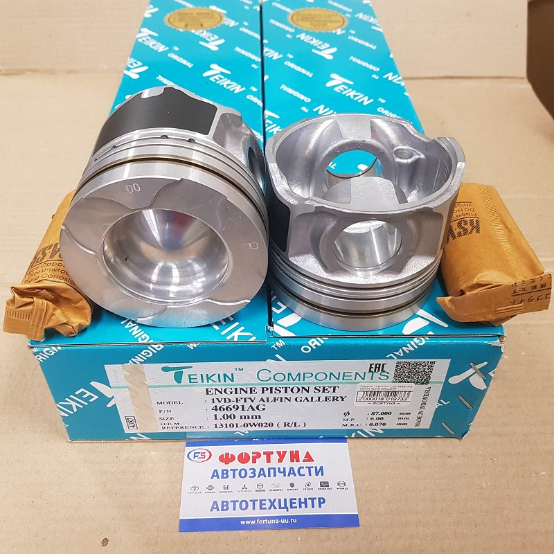 Поршня 1VD-FTV 1, 00 46691AG TEIKIN ALFIN GALLERY  /к-т 8шт/