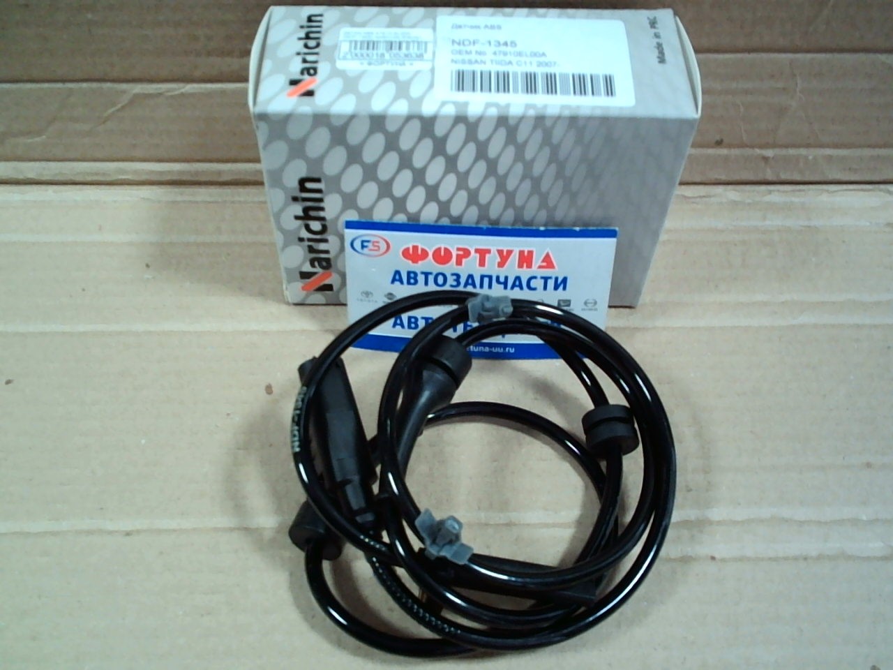 Датчик ABS 47910-EL00A (NDF-1345) NARICHIN /FRONT LH=RH NISSAN TIIDA C11 '07-/
