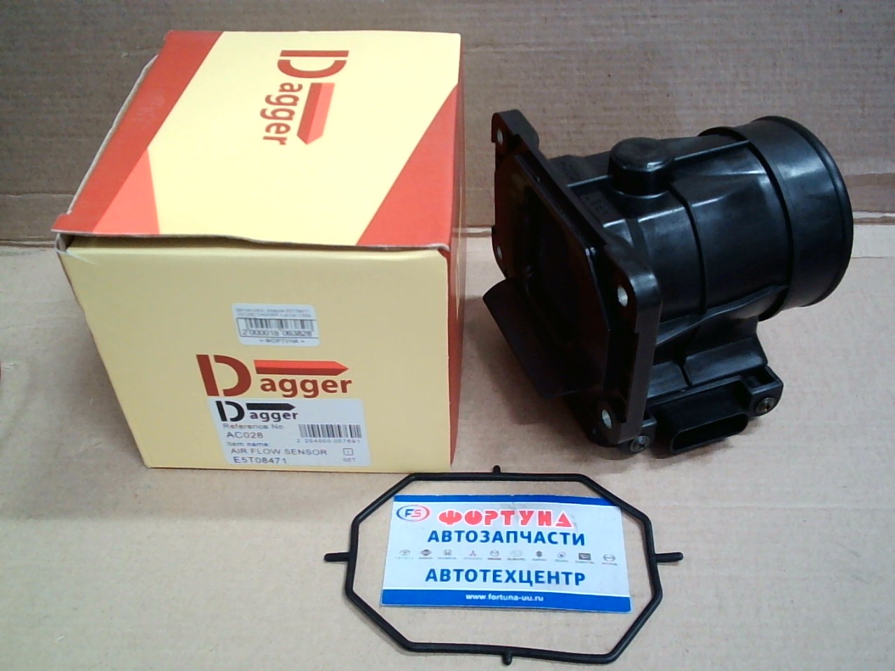 Датчик расх. воздуха E5T08471 (AC028) DAGGER /Lancer CS5A 4G93/ 7к