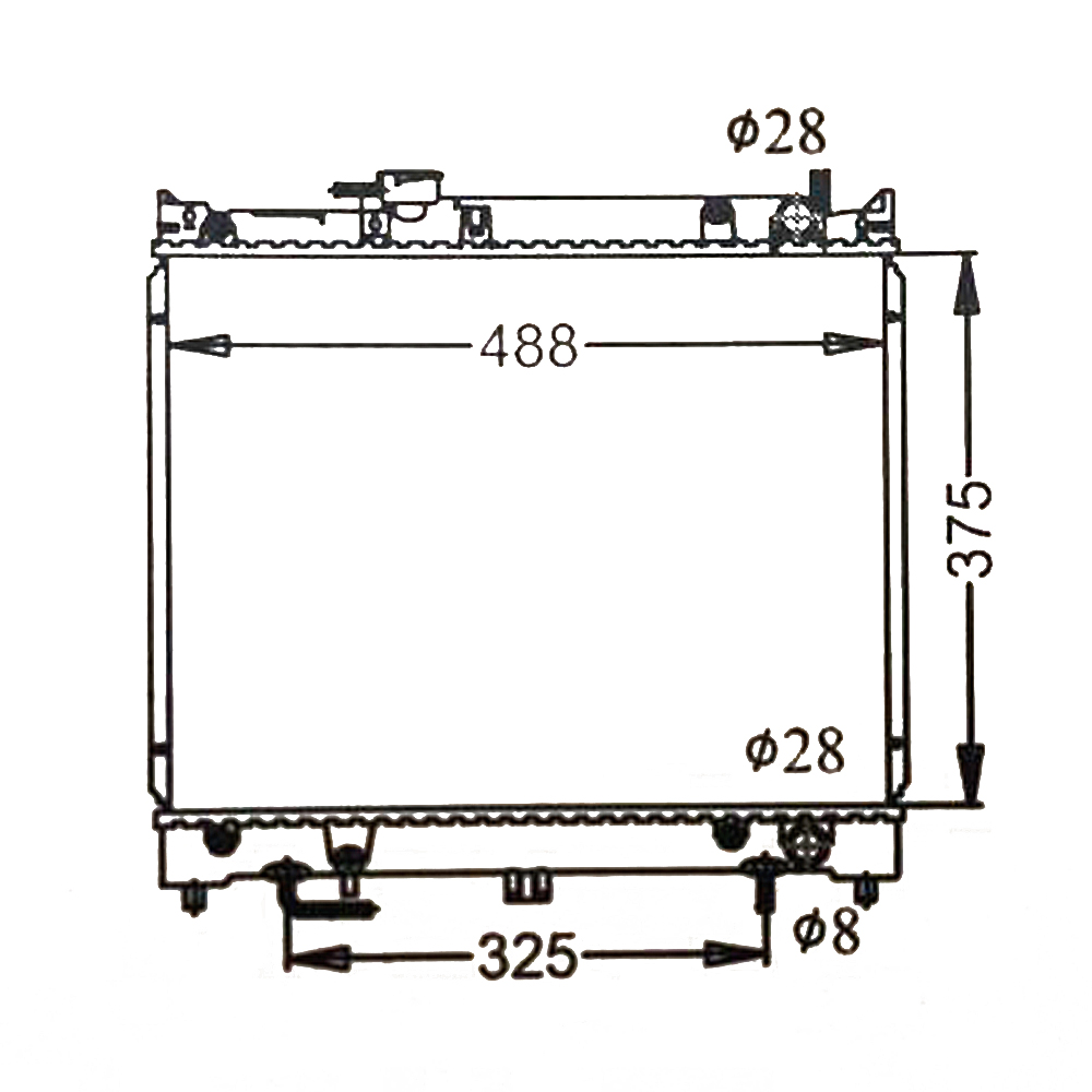 Радиатор SK0001 (17700-60A12) TW /Escudo '88-'97 TD01W G16A,  PA32/