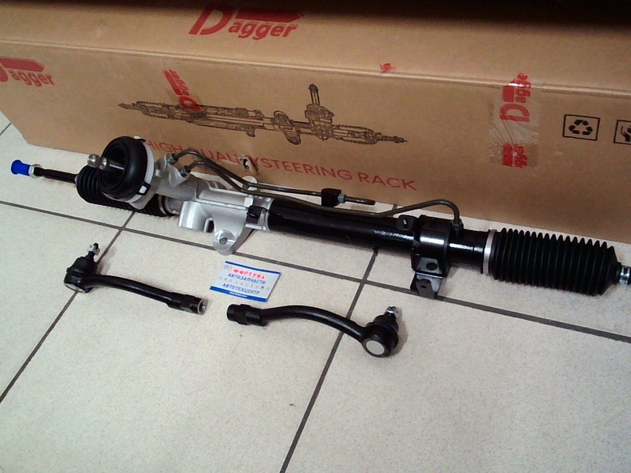 Рулевая рейка Hyundai SOLARIS RIO (новый,  с рул. наконечником) Лев. руль [57700-4L000] (DPS006A) DAGGER