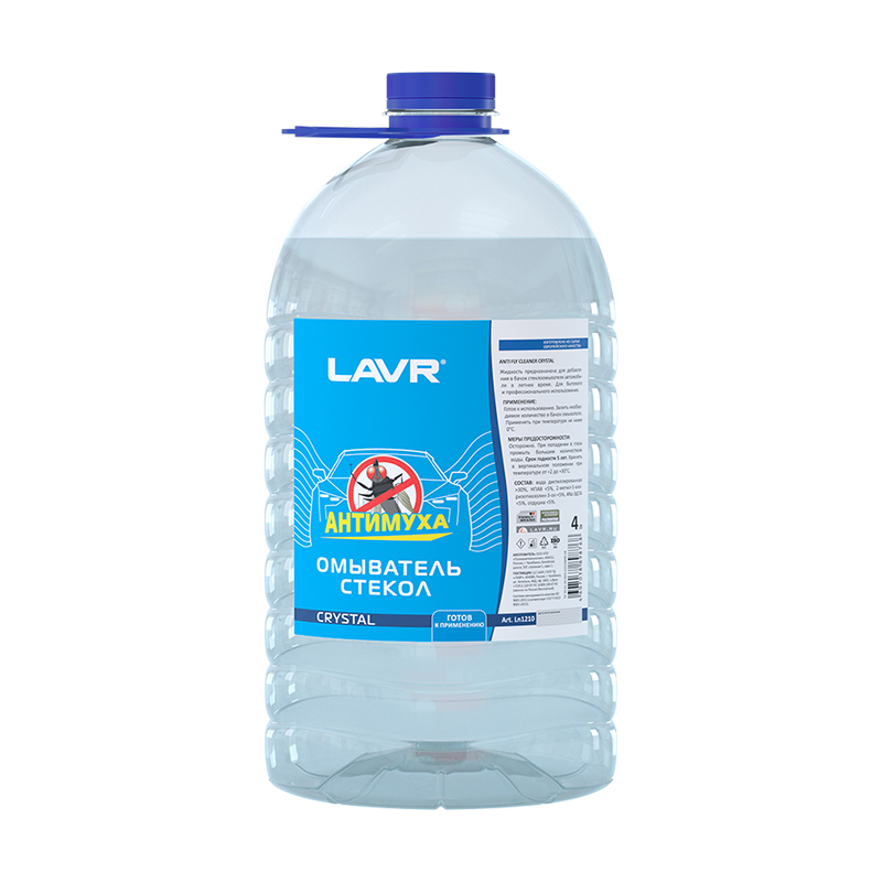 Омыватель стекол Crystal LAVR Glass Washer Anti Fiy 4 л. Ln1210 /АнтиМуха/